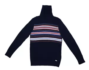 Tommy Hilfiger Womens Blue Long Sleeve Knit Pullover Turtleneck Sweater S - Picture 1 of 9