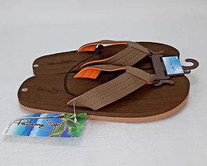 Panama Jack Men's Flip Flops, Size M (8-9) Brown NWT - Picture 1 of 11