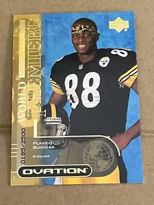 2000 UPPER DECK OVATION - PLAXICO BURRESS STEELERS ROOKIE #80 SERIAL #0185/2000 - Picture 1 of 2