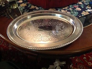 Oval silverplated serving tray - Picture 1 of 1