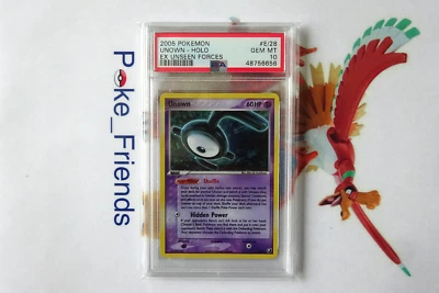 Pokemon Unown Holo EX Unseen Forces Rare #E/28 PSA 10 Gem Mint - Image 1 of 2