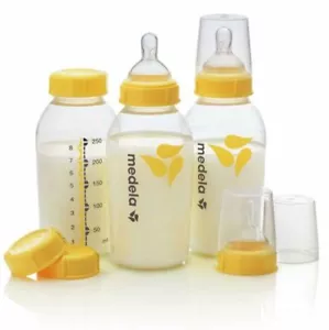 Medela Breastmilk Bottle 250ml with Wide Base Teat 3pk - Picture 1 of 3