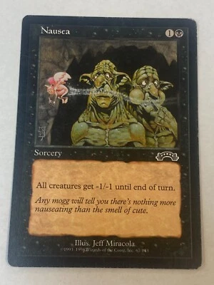 Nausea -  Magic the Gathering MTG Exodus Single Card - Image 1 of 2