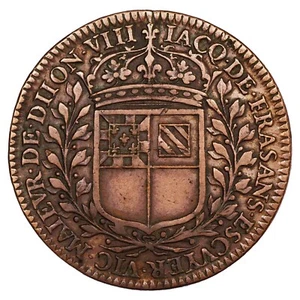 France jeton États de Bourgogne Maire de Dijon Jacques de Frasans F.10044 cuivre - Picture 1 of 2