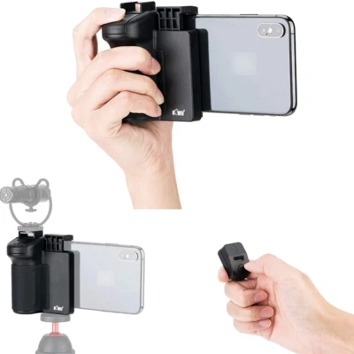 Phone DSLR-Like Hand Grip Bluetooth Shutter Remote Control for iPhone 12 Android - Image 1 of 4