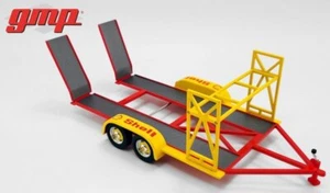 TANDEM CAR TRAILER SHELL OIL  - yellow / red - GMP 1:18 - Foto 1 di 6