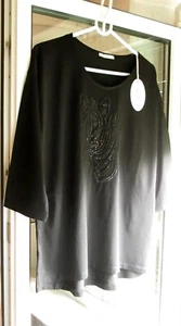 EDC ESPRIT LONG SHIRT DAMEN TUNIKA SCHWARZ PFERD APPLIKATION PAILLETTEN M 38 NEU - Bild 1 von 8