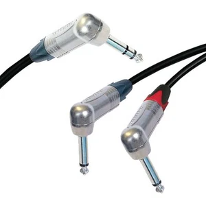 Neutrik Stereo Winkelbuchse auf 2x abgewinkelte Monobuchsen, Sommer ONYX 2025 schwarz Kabel - Bild 1 von 4