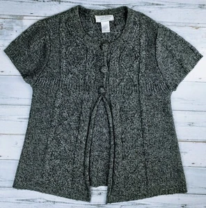 Suéteres de Estados Unidos XL parcialmente abotonados manga corta cable tejido para mujer usados en excelente estado - Imagen 1 de 3