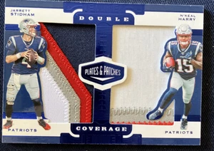 2019 Platten + Patches doppelte Abdeckung Stidham/Neal RC/50 vierfarbig Patch QB - Bild 1 von 3