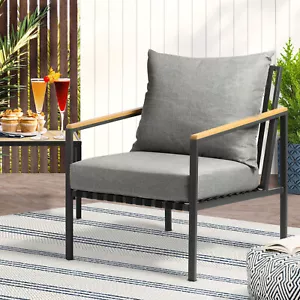 Livsip Outdoor Lounge Chairs Patio Furniture Chairs Garden Sofa with Cushions - Picture 1 of 10