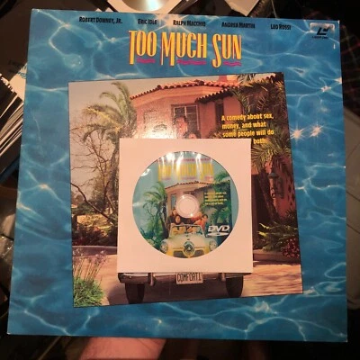 LOOK FREE DVD TOO MUCH SUN 1990 Laserdisc Robert Downey Jr Ralph Macchio comedy - Image 1 of 4
