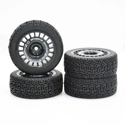 Juego de neumáticos de goma para coche de rally de radiocontrol para Tamiya TT-01 TT-02 TT01E XV02 DF03 Foto 1 de 4