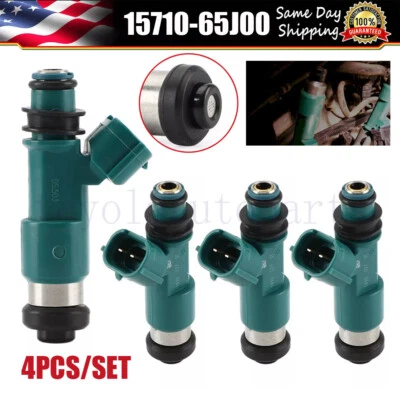 4 inyectores de combustible para inyectores automotrices Suzuki SX4 2,0 L-L4 07-2009 15710-65J00 Foto 1 de 4