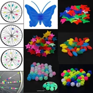 36Pcs Plastic Colorful Bike Cycle Wheel Spoke Beads Children Bicycle Decor AU - Picture 1 of 16