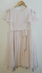 JJ'S HOUSE Girl's Blushing Pink Special Occasion Sheer Lined Formal Dress J14  - Picture 1 of 8