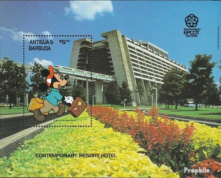 antigua and Barbuda block140 mint/MNH 1988 Disney-EPCOT-center - Изображение 1 из 1