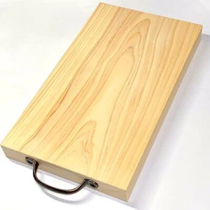 Extra dickes neues japanisches Zypressen Schneidebrett mit Griff Einzelbrett Ehime - Bild 1 von 12