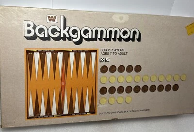 Vintage WHITMAN Backgammon Board Game  1973 Made In USA COMPLETE  - Image 1 of 4