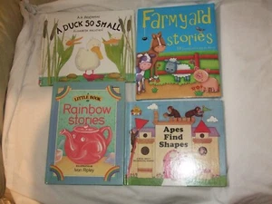 4 Books Apes Find Shapes/Rainbow Stories/Farmyard Stories/A Duck So Small CE - Picture 1 of 8