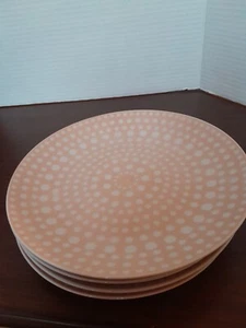 Cheeky I Help End Hunger Pink & White 8" Salad Set of 5 Plates - Picture 1 of 7