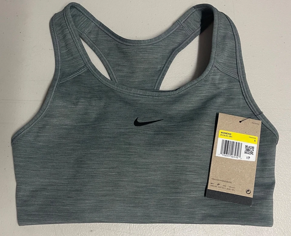 Women's Size S Nike Swoosh Medium Support 1 Piece Pad Sports Bra BV3636-084