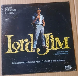 LORD JIM Soundtrack 33RPM LP Peter O'Toole BRONISLAU KAPER Muir Mathieson - Picture 1 of 2