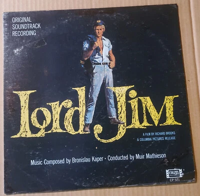 LORD JIM Soundtrack 33RPM LP Peter O'Toole BRONISLAU KAPER Muir Mathieson - Image 1 of 2