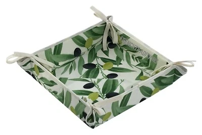 Cesta de pan francesa provenzal ordenada maussana aceitunas cáscara de huevo hecha en Francia Foto 1 de 4