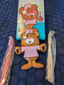Vintage 1970s Bear-shaped Toothbrush Holder Ted E. Bear Avon, Wall Mounted, New - Picture 1 of 1