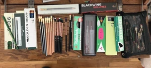 Huge Lot of Wooden Pencils New and Used (Blackwing, Mitsubishi, Milan, Hi-uni) - Picture 1 of 15