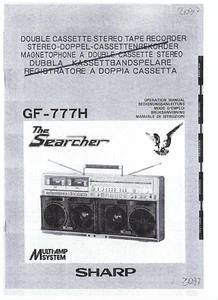Sharp Bedienungsanleitung user manual owners für GF-777 H englisch Copy - Picture 1 of 1