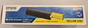 OFFERTA TONER EPSON ACULASER GIALLO 0187 ORIGINALE NUOVO SERIE C1100 - CX11 - Foto 1 di 2