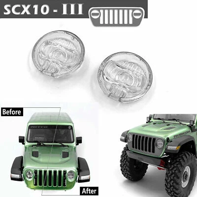 RC Simulated Headlight Lens Lamp Cover For 1/10 AXIAL SCX10 III RC Truck - Image 1 of 4