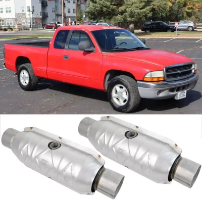 Convertidor catalítico de entrada/salida de 2*2,5" con protector térmico para Dodge Dakota 3,9 L V6 V8 Foto 1 de 4