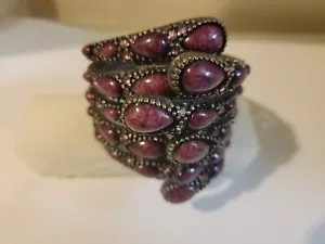Vintage Purple Spiny Cuff Bracelet - Picture 1 of 11