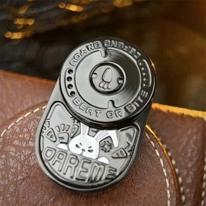 Cricchetto meccanico cursore fidget coniglio arrabbiato acciaio inox EDC sollievo giocattoli - Foto 1 di 12