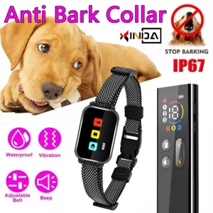 Collar electrónico antiladridos entrenamiento mascota 800M control remoto entrenamiento obediencia perro choque - Imagen 1 de 14