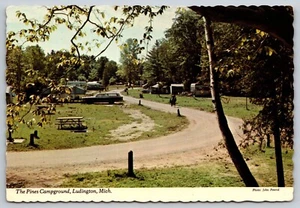 Postal Michigan Ludington Pines Campground c1974 2U - Imagen 1 de 2