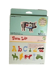 Cortador inalámbrico de tarjetas de diseño Making Memories Slice "Farm Life" 9 letras animal - Imagen 1 de 2