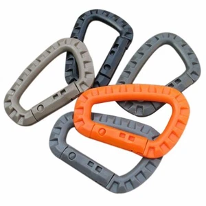 5Pcs Buckle Key Chain D-Ring Snap Plastic Clip Hook Outdoor Carabiner Camping - Picture 1 of 1