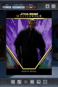 Topps Star Wars Card Trader Masterwork 2024 Darth Maul Epic - Picture 1 of 2