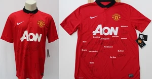 2013-14 Manchester United Home Shirt Squad Signed inc. Ferdinand, Nani & De Gea - Picture 1 of 5