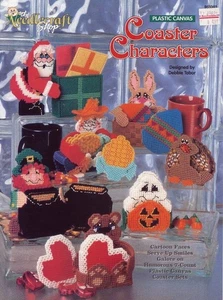 THE NEEDLECRAFT SHOP PLASTIC CANVAS COASTER CHARACTERS VTG 1996 - Picture 1 of 1