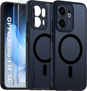 Cover Opaca Magnetica per OPPO Reno 13 F/13 FS 5G/4G Con 2 Pezzi Vetro Temperato - Foto 1 di 12