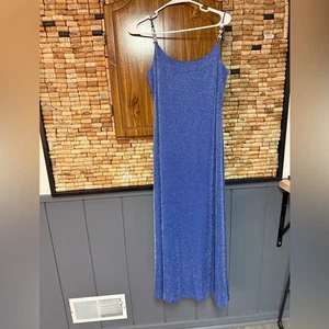 Vintage 90s Alex Evenings Strappy Sparkle Gown Dress Rhinestone Petites 6P - Picture 1 of 7