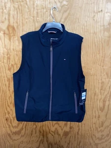 Tommy Hilfiger Mens Navy Water Wind Resistant Full Zip Tech Vest. XL - Picture 1 of 15