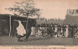 KATSINA NIGERIA TRAINED HORSE DANCING FOR GOVERNOR OF NIGERIA POSTCARD 102925 - Picture 1 of 2