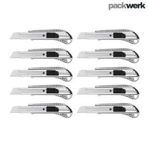 5 Stück Alu Cuttermesser 18 mm Teppichmesser Paketmesser Cutter Universal Neu - Bild 1 von 6