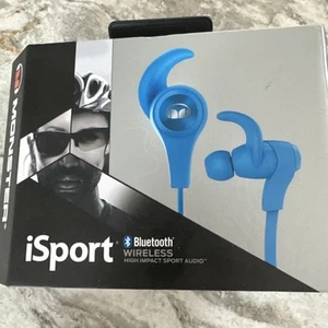 Monster iSport Bluetooth Wireless Hi-Impact Sport Audio In-Ear Headphone BLUE ๐ - Picture 1 of 5